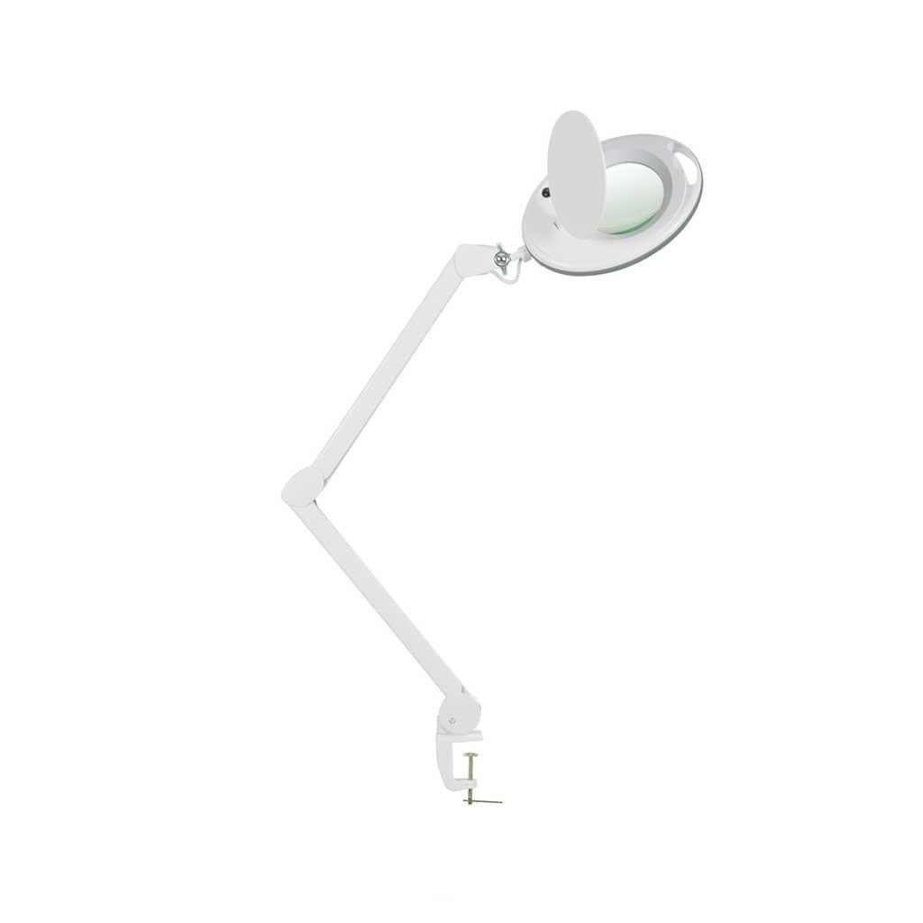 Weelko luplampe Mega med leddelt arm og bordklemme