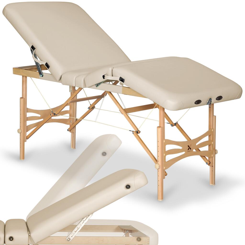 Beige femdelt massagebriks Xena Light på 70 centimeter med justerbare sektioner