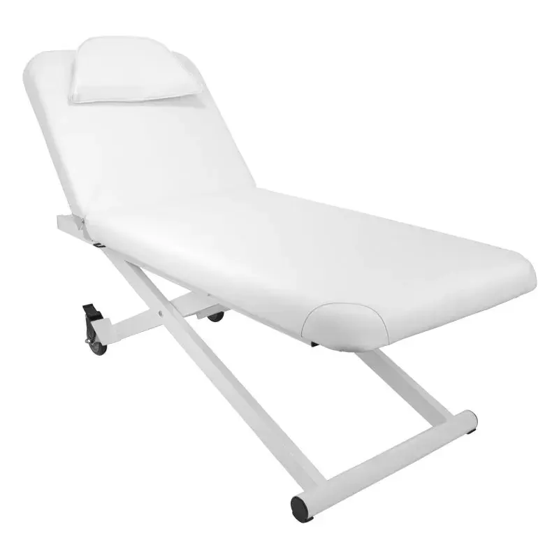 Azzurro 329e elektrisk massagebriks i hvid med én motor og metalhjul